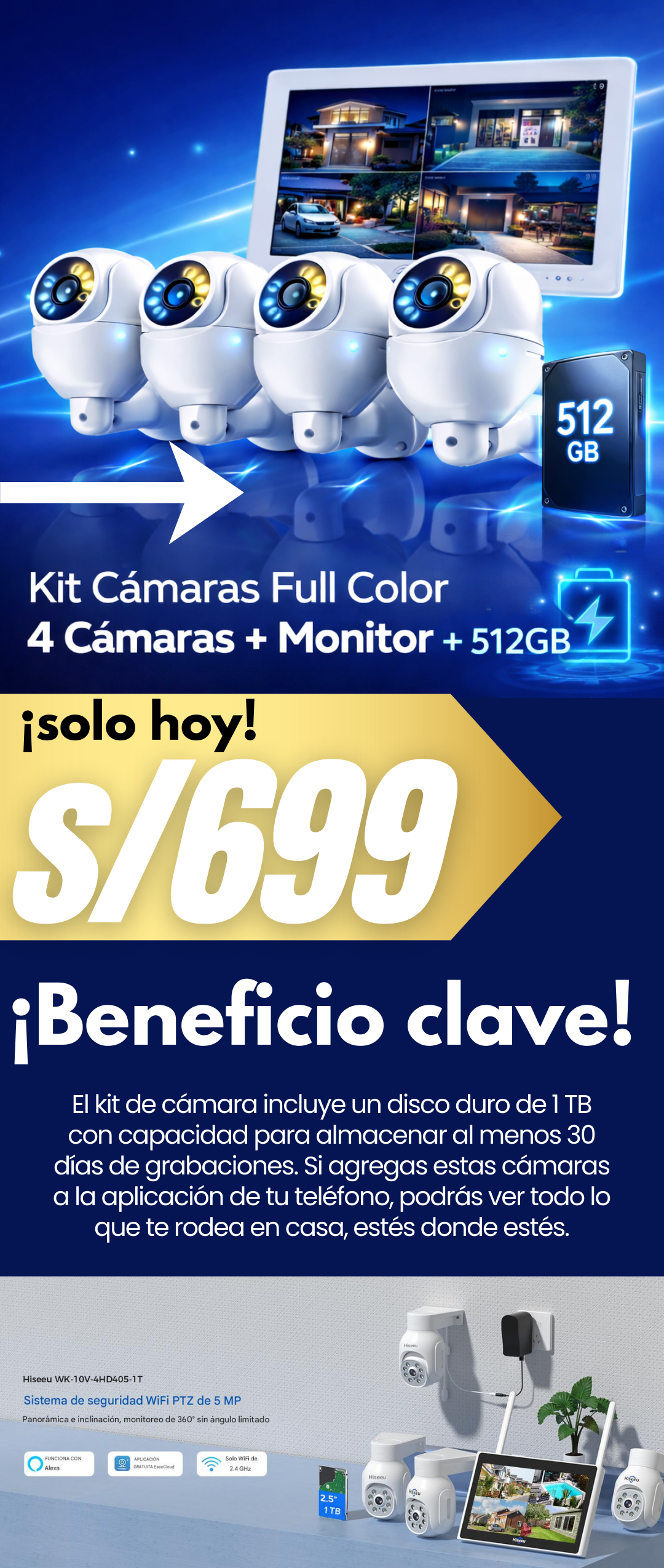 NUEVO KIT PROFESIONAL DE VIGILANCIA VISION WORLD