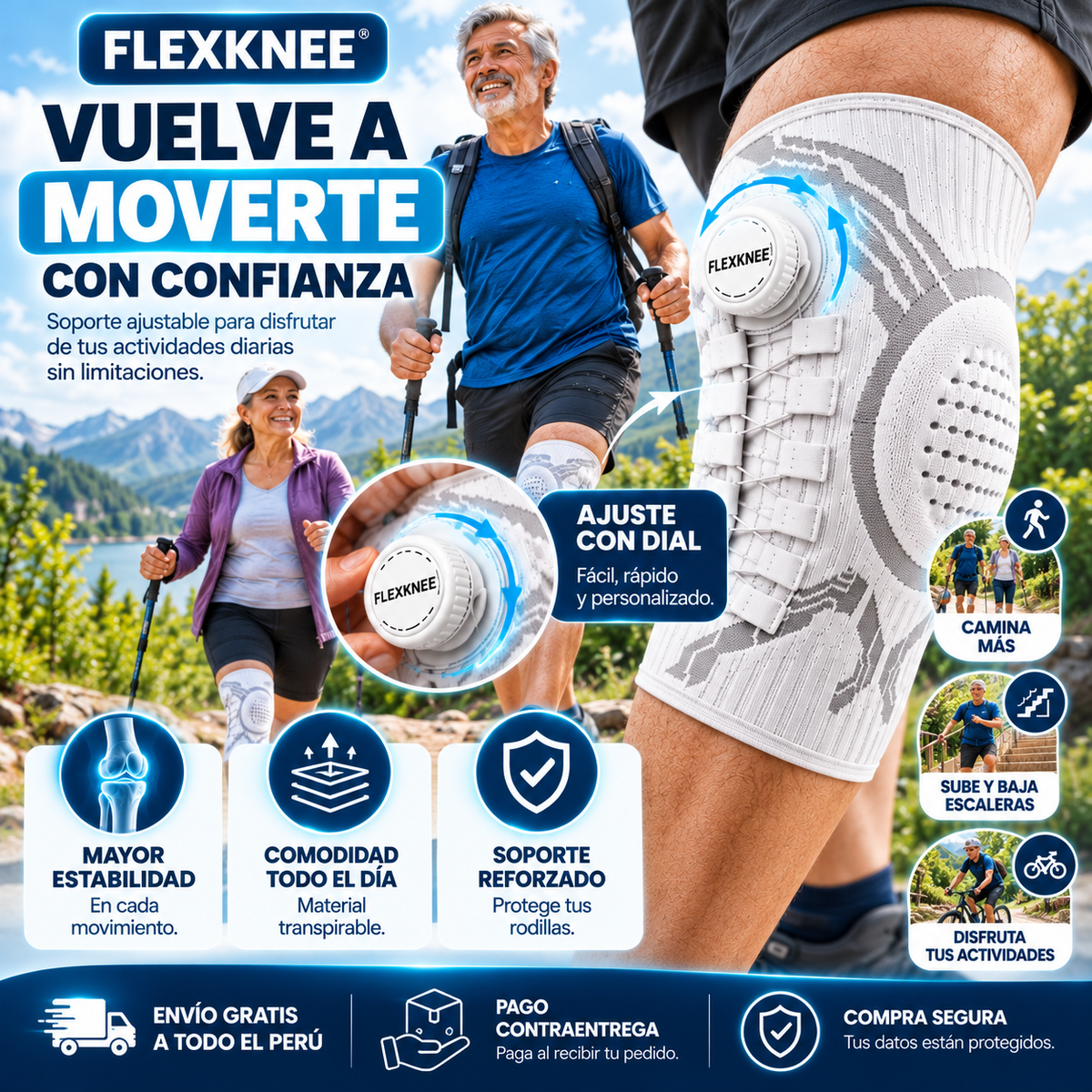 NUEVA RODILLERAS PREMIUM CON DIAL FLEXKNEE