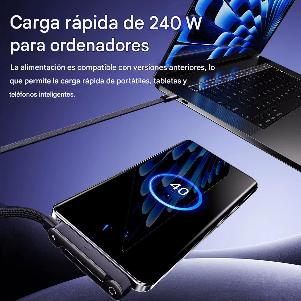 NUEVO CABLE CARGADOR/SOPORTE DE CARGA ULTRA RÁPIDA 240W