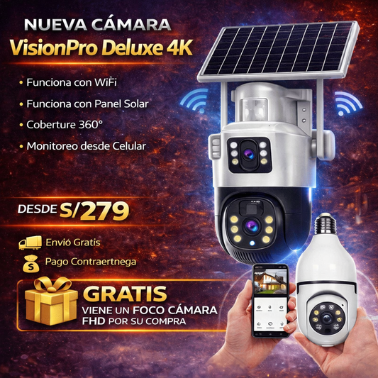 NUEVA CÁMARA VISIONPRO DELUXE 4K + FOCO CAMARA FHD