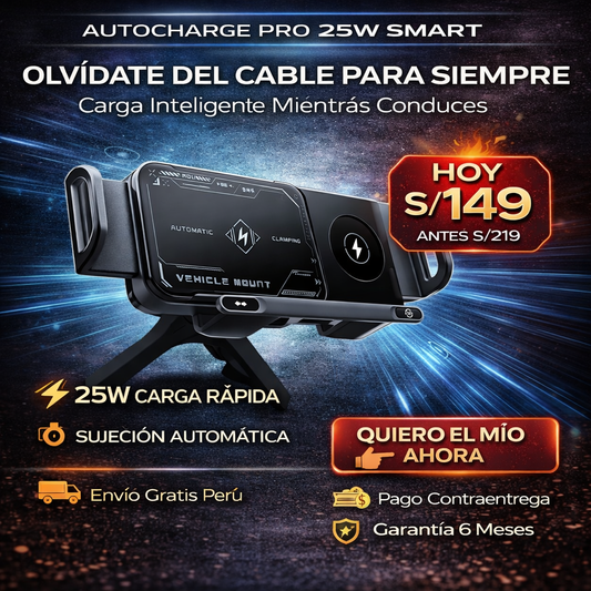 NUEVO AUTOCHARGE PRO WIRELESS 25W SMART - Adiós a las cargas lentas