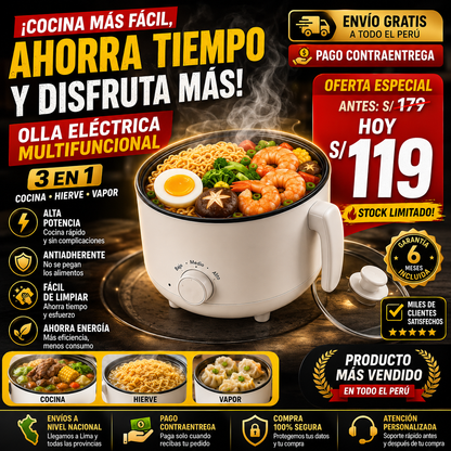 NUEVA COCINA ELECTRICA MULTIFUNCIÓN 3 EN 1