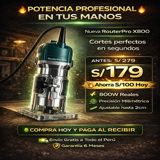 NUEVO ROUTERPRO X800 - Potencia y corte profesional en segundos