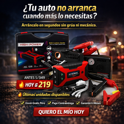 NUEVO ARRANCADOR PRO + INFLADOR DE LLANTAS