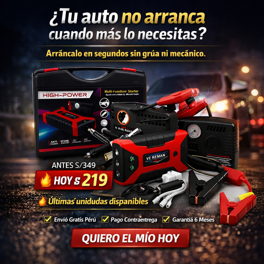 NUEVO ARRANCADOR PRO + INFLADOR DE LLANTAS