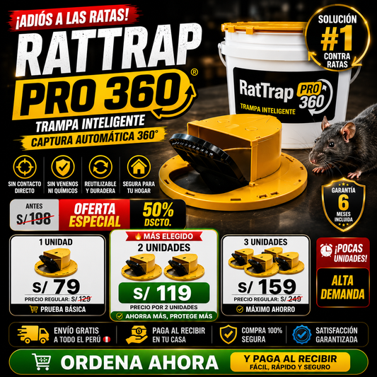 NUEVA TRAMPA RATTRAP PRO 360° - Elimina ratas sin tocarlas