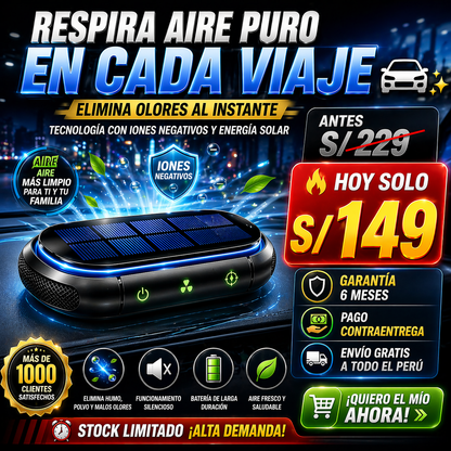 NUEVO AIRPURE SOLAR PRO - Purificador de auto