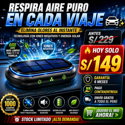 NUEVO AIRPURE SOLAR PRO - Purificador de auto
