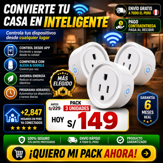 NUEVO ENCHUFE INTELIGENTE WIFI HOME+ - Control en la palma de tu mano