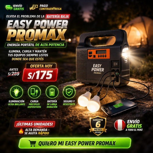 NUEVO EASY POWER PROMAX -  Estación portátil solar