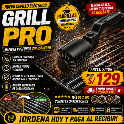 NUEVO CEPILLO ELÉCTRICO GRILLPRO - LIMPIEZA ABSOLUTA