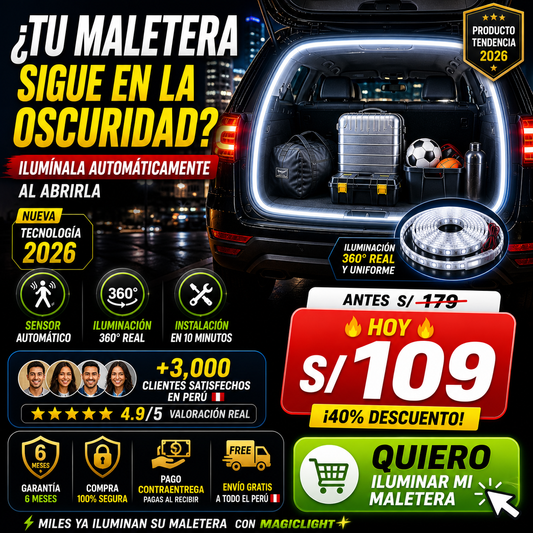NUEVO LUZ  LED MAGICLIGHT - Transforma e ilumina tu maletera al instante