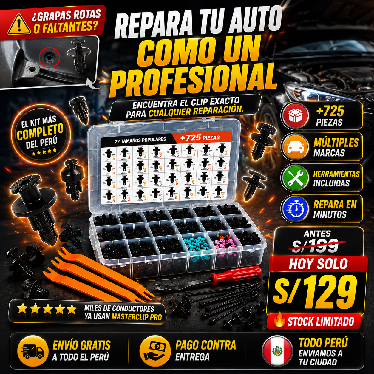 NUEVO MASTERCLIP PRO +725 PIEZAS