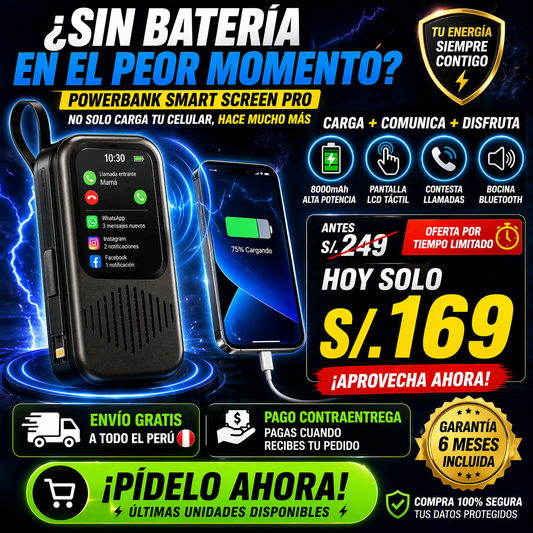 NUEVO POWERBANK SMART SCREEN PRO - Batería y más todo el día