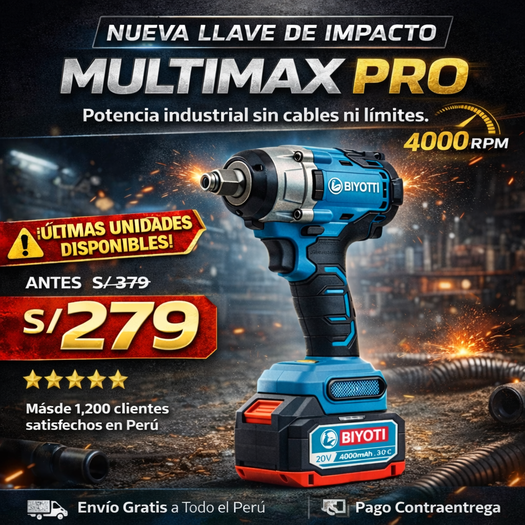 NUEVA LLAVE DE IMPACTO MULTIMAX PRO