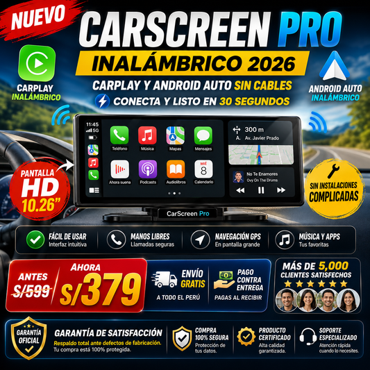NUEVO CARSCREEN PRO INALAMBRICO 2026