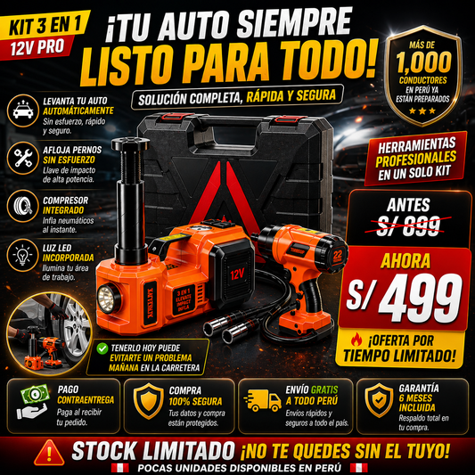 NUEVO KIT GATO HIDRAÚLICO 3 EN 1 PRO