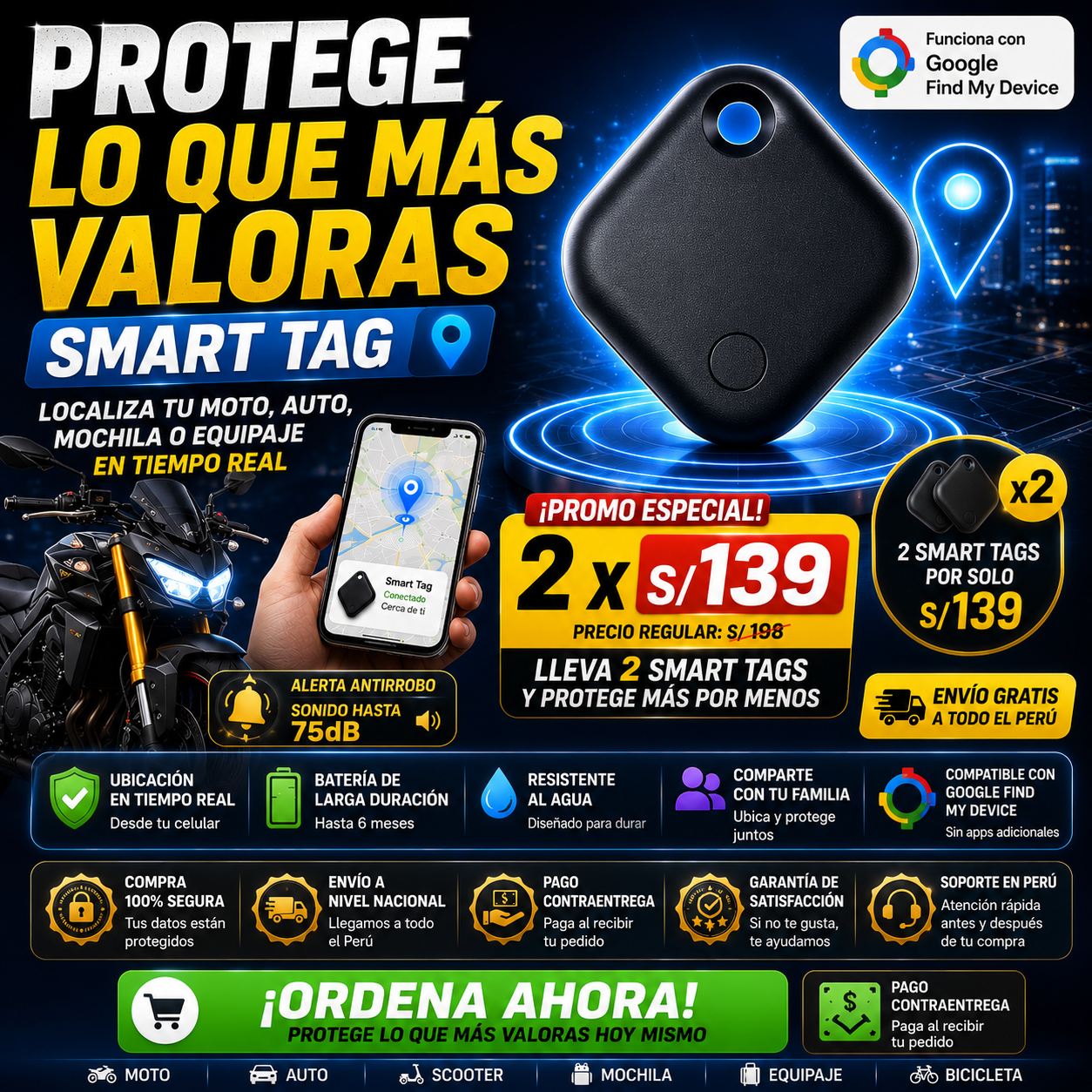 LOCALIZADOR SMART TAG PRO - Cuida todo desde tu celular