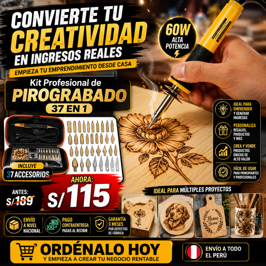 NUEVO PIROGRAFO MULTIMAX DE +37 PIEZAS