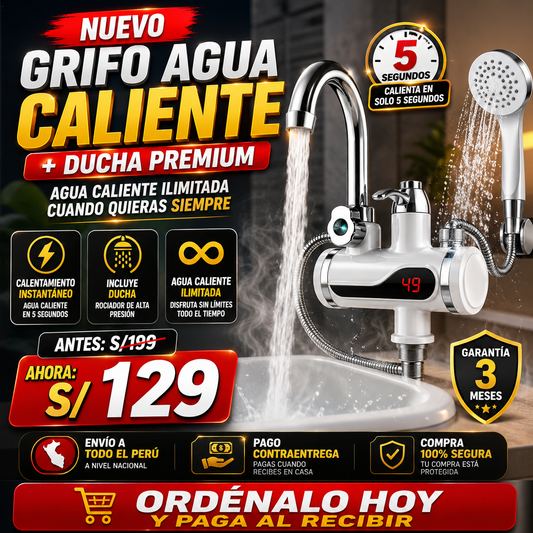 NUEVO GRIFO AGUA CALIENTE + DUCHA PREMIUM