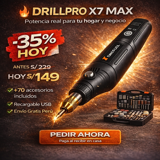 NUEVO DRILLPRO X7 MAX PORTÁTIL - Trabaja con precisión y potencia