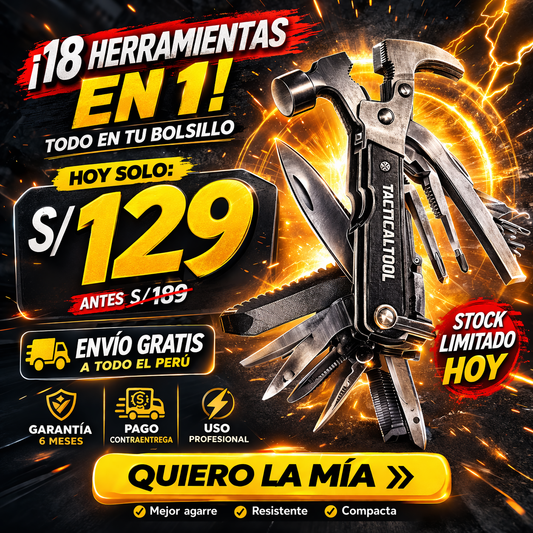 NUEVA MULTIHERRAMIENTA TÁCTICALTOOL 18 EN 1