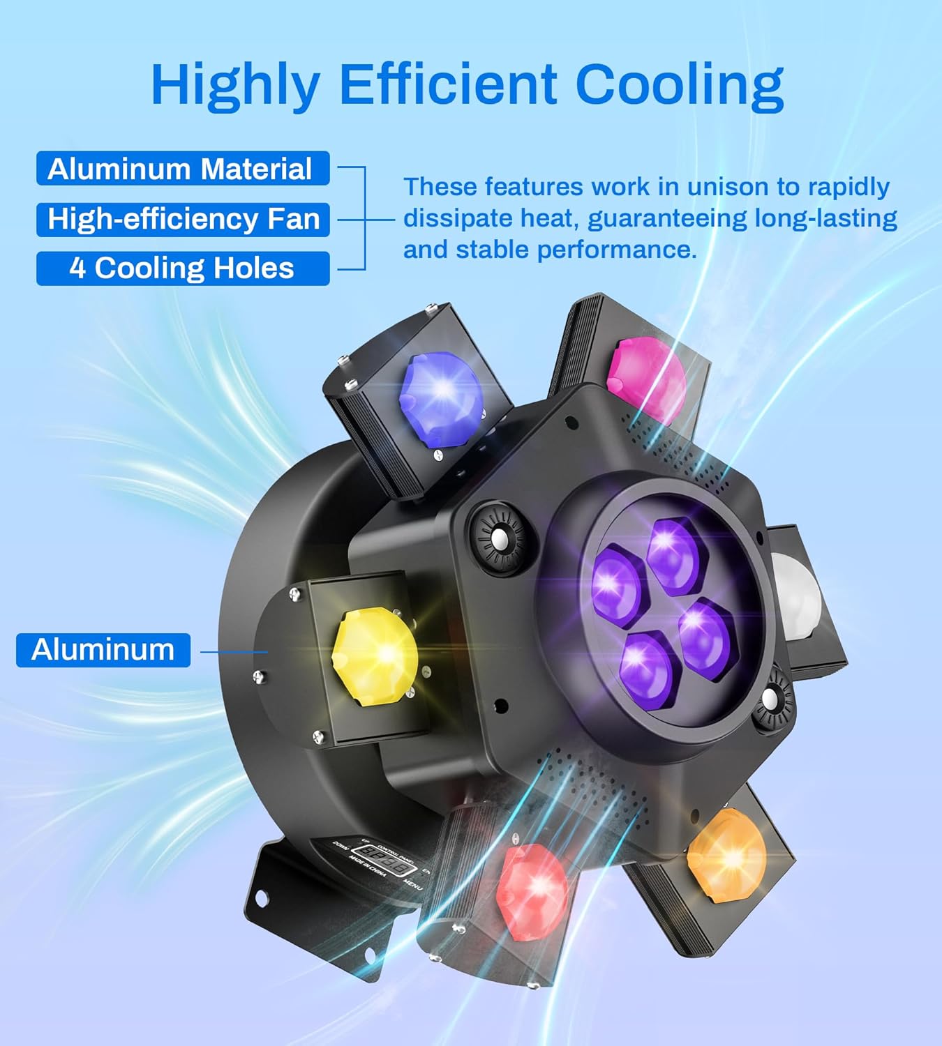 HELICOLIGHT™ – Luz Helicóptero RGB 360° | Efecto Giratorio Profesional