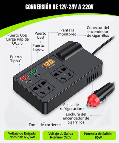NUEVO SUPER CHARGER POWERCAR 220V